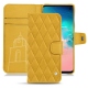 Lederschutzhülle Samsung Galaxy S10E - Jaune soulèu - Couture