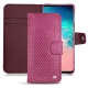 Custodia in pelle Samsung Galaxy S10E - Serpent ciclamino