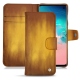 Housse cuir Samsung Galaxy S10E - Doré Patine