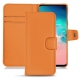 Housse cuir Samsung Galaxy S10E - Orange PU