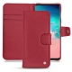 Capa em pele Samsung Galaxy S10E - Rouge passion