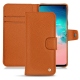 Custodia in pelle Samsung Galaxy S10E - Orange vibrant