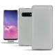 가죽 커버 Samsung Galaxy S10 - Gris ( Nappa - Pantone W428C ) 