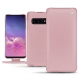 Housse cuir Samsung Galaxy S10 - Rose ( Nappa - Pantone 2365C ) 