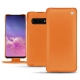 Samsung Galaxy S10 leather case - Orange ( Nappa - Pantone 1495U ) 