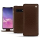 Housse cuir Samsung Galaxy S10 - Châtaigne ( Pantone 476C ) 