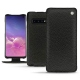 Samsung Galaxy S10 leather case - Ebène ( Sleek P C12 - Black ) 