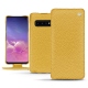 Housse cuir Samsung Galaxy S10 - Mimosa ( Pantone 141C ) 