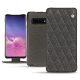 Samsung Galaxy S10 leather case - Anthracite - Couture ( Pantone 424C ) 