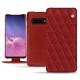 Samsung Galaxy S10 leather case - Tomate - Couture ( Pantone 187C ) 