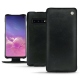 Custodia in pelle Samsung Galaxy S10 - Dark vintage ( Roughtcut - Black#5256 ) 