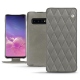 가죽 커버 Samsung Galaxy S10 - Acier vintage - Couture