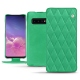 Samsung Galaxy S10 leather case - Menthe vintage - Couture