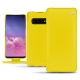 Capa em pele Samsung Galaxy S10 - Jaune fluo