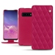 Lederschutzhülle Samsung Galaxy S10 - Rose fluo - Couture