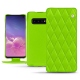 Lederschutzhülle Samsung Galaxy S10 - Vert fluo - Couture