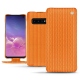 Custodia in pelle Samsung Galaxy S10 - Abaca arancio