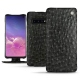 Lederschutzhülle Samsung Galaxy S10 - Autruche nero