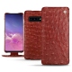 가죽 커버 Samsung Galaxy S10 - Autruche ciliegia