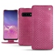 Custodia in pelle Samsung Galaxy S10 - Serpent ciclamino