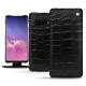 Funda de piel Samsung Galaxy S10 - Crocodile nero