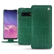 가죽 커버 Samsung Galaxy S10 - Crocodile pino