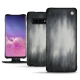 Housse cuir Samsung Galaxy S10 - Gris Patine