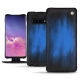 Samsung Galaxy S10 leather case - Bleu Patine