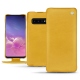가죽 커버 Samsung Galaxy S10 - Jaune soulèu