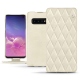 가죽 커버 Samsung Galaxy S10 - Blanc escumo - Couture