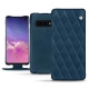 Custodia in pelle Samsung Galaxy S10 - Blu mediterran - Couture