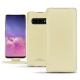 가죽 커버 Samsung Galaxy S10 - Beige PU