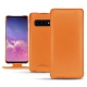 Funda de piel Samsung Galaxy S10 - Orange PU