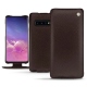 Samsung Galaxy S10 leather case - Marron envoûtant