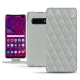 Custodia in pelle Samsung Galaxy S10+ - Gris - Couture ( Nappa - Pantone W428C ) 