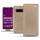 Samsung Galaxy S10+ leather case - Taupe vintage ( Pantone 7530C ) 