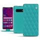 Funda de piel Samsung Galaxy S10+ - Bleu fluo - Couture