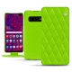 Custodia in pelle Samsung Galaxy S10+ - Vert fluo - Couture