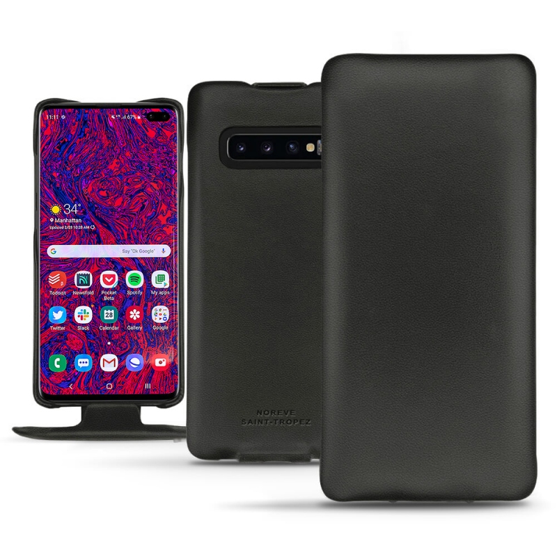 レザーケース Samsung Galaxy S10+ - Noir PU
