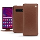 Custodia in pelle Samsung Galaxy S10+ - Marron délicat