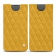 Samsung Galaxy S10 leather pouch - Jaune soulèu - Couture