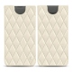 Samsung Galaxy S10+ leather pouch - Blanc - Couture ( Bologna - White ) 