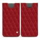 Pochette cuir Samsung Galaxy S10+ - Rouge - Couture ( Nappa - Pantone 199C ) 