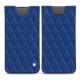 Capa em pele Samsung Galaxy S10+ - Bleu océan - Couture ( Nappa - Pantone 293C ) 