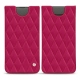 Samsung Galaxy S10+ leather pouch - Rose fluo - Couture