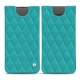 Capa em pele Samsung Galaxy S10+ - Bleu fluo - Couture