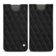 Pochette cuir Samsung Galaxy S10+ - Negre poudro - Couture