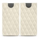 가죽 커버 Samsung Galaxy S10+ - Blanc escumo - Couture