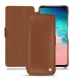 Custodia in pelle Samsung Galaxy S10E - Marron ( Nappa - Pantone 1615C ) 