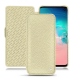 Housse cuir Samsung Galaxy S10E - Ivoire ( Sleek P C12 - White ) 
